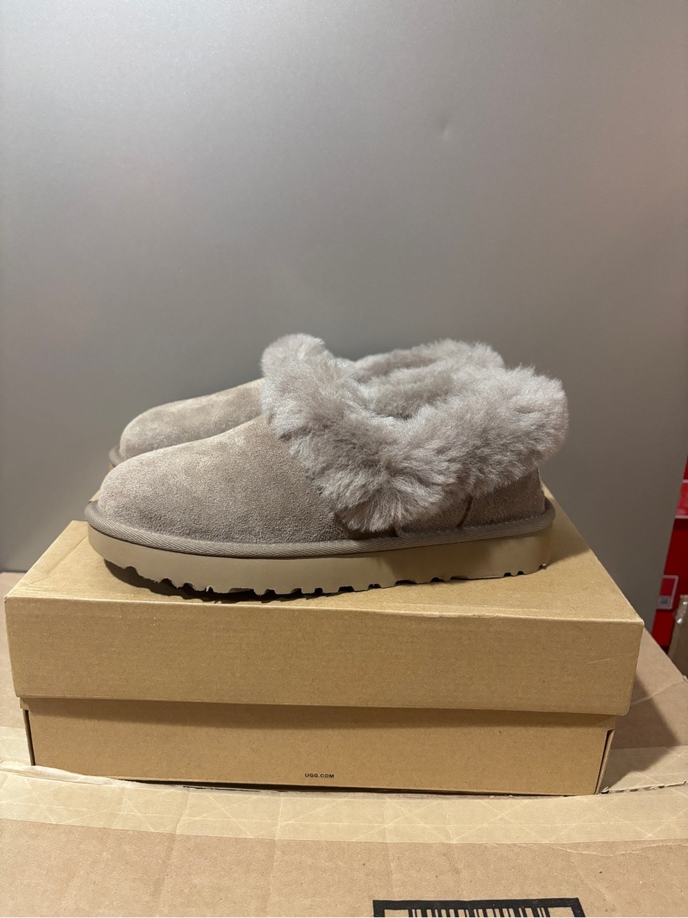 Size 6- Ugg Australia Women's Nita  Wool Culf Slippers CRBO New In Box 1119002